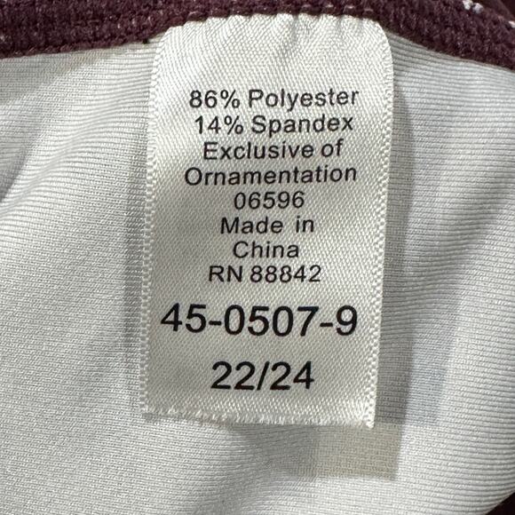 Fullbeauty Sport Women Leggings Pants Plus 22/24 Pink Abstract Athleisure - Picture 6 of 6